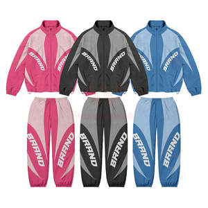 Survêtement coupe-vent d'hiver personnalisé pour homme, fermeture éclair, deux pièces, respirant, léger, nylon/polyester, avec couleurs et logo personnalisés - Product Image 3