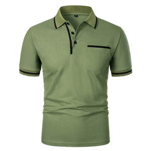 Logo personnalisé imprimé en coton pour Polo T-Shirt respirant et doux style uni décontracté grande taille avec personnalisation de la taille et des couleurs - Product Image 5