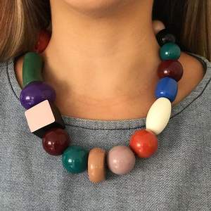 Collar de Resina de Diseño Lujoso Hecho a Mano, Cadena de Cuerda Moderna, Joyería Elegante para Bodas, Fiestas y Compromisos, Lookby bh crafts - Product Image 4