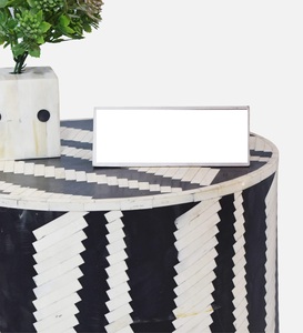 Uniquely Handcrafted Resin and MDF Inlay <b>Round</b> <b>Stool</b>/E Ottoman with Floral Design Bedroom Living Room Decor - Product Image 3