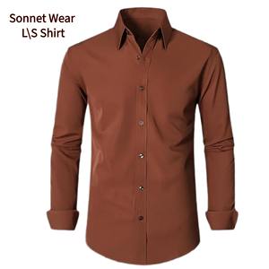 Camisa Casual Entallada 100% Poliéster para Hombre, Ropa a Cuadros Transpirable - Product Image 4