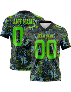 Venta al por mayor de camisetas de fútbol americano logotipo del equipo personalizado sublimación aparejos sarga bordado ropa deportiva para hombres y jóvenes OEM - Product Image 2