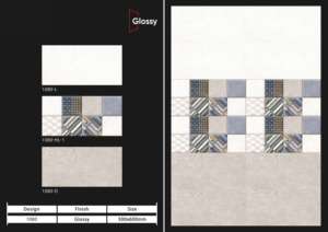 Carreaux muraux en céramique Design Harmony 300x600mm pour salle de bain et cuisine, finition brillante ou mate, texture effet sucre, design mural intérieur luxueux - Product Image 5