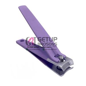 Nueva Llegada, Cortaúñas de Acero Inoxidable Curvado con Recubrimiento en Polvo Morado, Apertura de Mandíbula Ancha, Personalizable con su Propio Logotipo, Venta al Por Mayor - Product Image 3