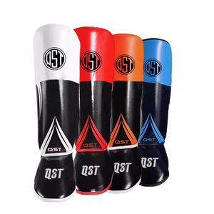 Espinilleras de Boxeo Profesionales Personalizadas de Alta Calidad, Cuero PU Transpirable, Cierre de Velcro, Entrenamiento, Sparring, Golpes - Product Image 1