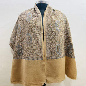 Chal de Pashmina Flexible de la Mejor Calidad, Hecho a Mano por KC ENTERPRISES, con Bordado Sozni Ambi Jamawar - Product Image 6