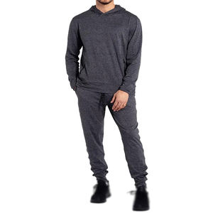 Oem-Ensemble 2 pièces en coton pour hommes, marque distributeur, survêtements deux pièces, survêtements unis pour hommes, vêtements de sport, survêtements - Product Image 3