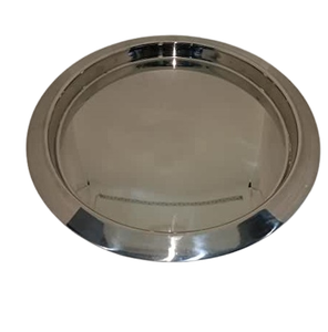 Plato para servir de metal chapado en plata, decorativo, moderno, para artículos de fiesta, vajilla, uso doméstico y de hotel - Product Image 1