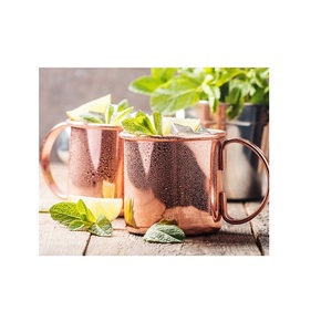 Taza de cobre a prueba de fugas de cobre de grado alimenticio y junta menos con taza de cobre para beber pulida con espejo - Product Image 3