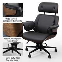 Silla de Masaje de Oficina Ejecutiva de Lujo Reclinable con 3 Programas de Masaje, Terapia de Calor, Giro de 360°, Funcionamiento Inalámbrico, Ecológica