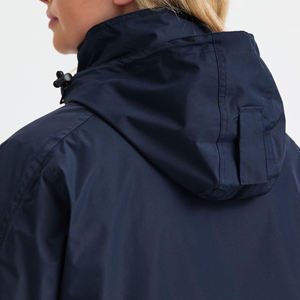 UltraShield Lightweight Navy <b>Windbreaker</b> Jacket with High Neck and Elastic Cuffs for All-Weather Comfort and Active Styles - Product Image 5