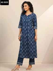 Les plus belles tenues ethniques indiennes Vêtements décontractés Prêt à porter Salwar Kameez Costumes avec impression numérique Robes pour femmes - Product Image 4