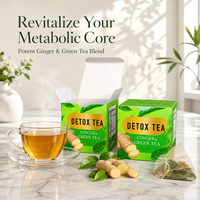 Thé Détox Herbal Personnalisé en Gros pour une Perte de Poids Rapide avec du Gingembre et du Thé Vert