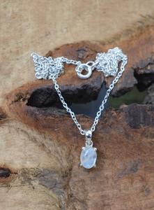 Colgante de estilo bohemio de plata hecho a mano, joyería de plata de ley 925, piedra lunar, piedra preciosa, colgante de tendencia, joyería para mujer, regalo para - Product Image 3