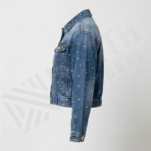 Chaqueta Vaquera Corta Personalizada para Hombre, Invierno, Forro de Lana en la Parte Delantera, Larga y Corta, Precio Bajo, OEM, Ropa de Moda - Product Image 3