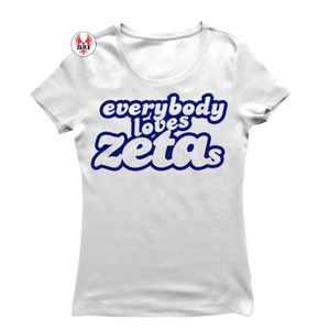 เสื้อยืดสำหรับผู้ชายเสื้อลาย Zeta phi Beta มีตัวอักษรกรีกปักโลโก้ตามสั่ง - Product Image 1