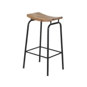 Top Sell 2023 Bulbul Barstool Wooden Seat With Metal Frame Trendy Designed High Quality Wooden Seat For Bar Uses