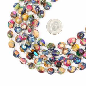 Perles de turquoise Mohave arc-en-ciel, pépites de 6x8-8x10 mm, perles de pierres précieuses lisses pour la fabrication de bijoux, perles de turquoise Mohave, 8 pouces - Product Image 5