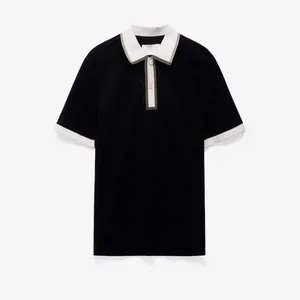 Polo extensible de luxe pour hommes en 100% coton tissu absorbant la sueur T-shirt de créateur marques célèbres vente chaude 2024 nouveau - Product Image 1