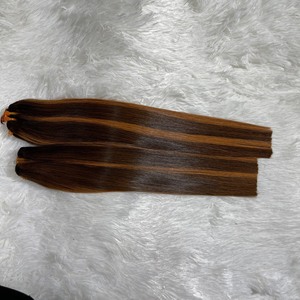 มัดผมแท้สีเปียโนผมตรงจากเวียดนามมัดผมมนุษย์100% ที่สุด - Product Image 2