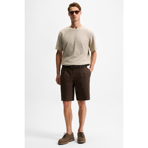 T-shirt à manches courtes col rond pour homme GRIMELANGE NELIDO, coupe classique, 100% coton biologique, détails brodés - Product Image 2