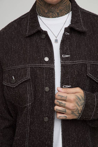 แจ็คเก็ตยีนส์ผู้ชายสไตล์วินเทจคลาสสิก ผ้าฝ้าย 100% ตกแต่งกระดุมปักลาย สำหรับฤดูหนาว รับผลิตแบบ OEM - Product Image 6