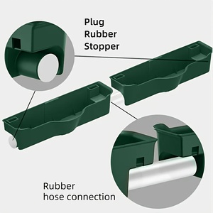 Sistema di irrigazione a goccia <span class=keywords><strong>per</strong></span> fioriere verticali, fioriere in plastica da parete con montaggio a scatto, fori e vassoio <span class=keywords><strong>per</strong></span> piante succulente - Product Image 4