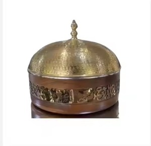 Cazuela de lujo martillada hecha a mano, calentador de comida para el hogar, Hotel, restaurantes, redondo con tapa - Product Image 5