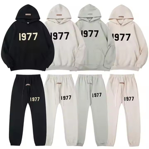 ชุดวอร์มแฟชั่นสำหรับผู้ชายชุดเสื้อผ้า2ชิ้นแบบสวมหัวมีฮู้ดสำหรับฤดูใบไม้ผลิฤดูใบไม้ร่วง - Product Image 5