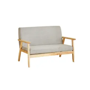 Vente en gros de meubles de banc de salon en tissu en bois pour la maison design d'hôtel et de villa canapé minimaliste simple - Product Image 1