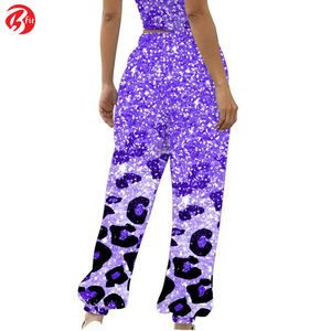 Pantalon de jogging imprimé pour femmes avec poches Pantalon de survêtement taille haute Street Wear Slim Fit pour femmes - Product Image 3