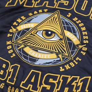 Veste universitaire en laine Mason, noire, unisexe, personnalisable, imperméable, coupe-vent, respirante, doublure en polyester, collège, grec, hiver - Product Image 5