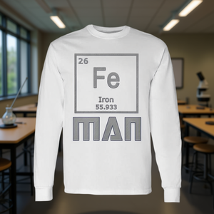 T-Shirt a Maniche Lunghe da Uomo con Tema Scientifico e Matematico, Maglietta con Tavola Periodica - Prodotto Promozionale - Product Image 3