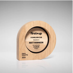 Trophée de récompense en acrylique rond personnalisé abordable Plaque de reconnaissance élégante pour les réalisations et les jalons - Product Image 1