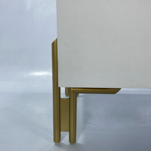 Mesitas de Noche Modernas Plegables y Extensibles con Acabado Imitación Piel de Tiburón, Muebles para Sala de Estar, 3 Cajones, Aparador Decorativo - Product Image 5