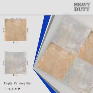 กระเบื้องปูพื้นเซรามิกสีเบจสีงาช้างขนาด400x400มม. ความหนาของพอร์ซเลน9มม. ดีไซน์ทันสมัยสำหรับกลางแจ้ง - Product Image 5