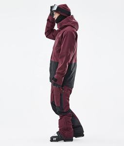 Combinaison de ski et snowboard imperméable et respirante pour homme 2026, couleur bordeaux/noir, veste de ski isolée pour homme et femme - Product Image 2