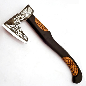 Logo personnalisé Hache en acier Damas de qualité industrielle avec manche en bois Fabricant pakistanais de haute précision - Product Image 5