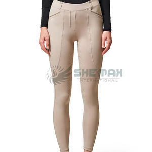 กางเกงขี่ม้าผู้หญิงสวมใส่สบายตลอดทั้งวันพร้อมผ้าระบายอากาศน้ำหนักเบามีความยืดหยุ่นพอดีและแผ่นแปะซิลิโคน - Product Image 1
