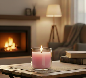 Premium Soy Wax Luxury Candle with Woody <b>Scented</b> Glass Jar for Home Decor Handmade Modern Style Diwali Ready - Product Image 1