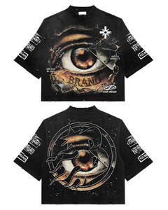 Camiseta Corta de Sarga Personalizada para Hombre, Estilo Urbano, Corte Holgado, Impresión por Sublimación - Product Image 4