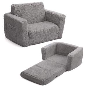 Canapé-lit 2-en-1 Sherpa pour enfants, <span class=keywords><strong>fauteuil</strong></span> <span class=keywords><strong>convertible</strong></span> pour enfants, mobilier moderne en peluche pour enfants - Product Image 4