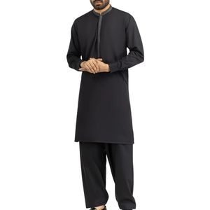OEM ODM Shalwar Kameez pour hommes, costume traditionnel pakistanais, tissu en coton de haute qualité, kurta pyjama de créateur pour hommes - Product Image 6