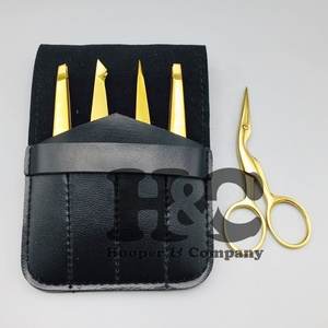 Pinzas para Cejas al por Mayor, Juego Profesional de Pinzas para Cejas, Tijeras con Logotipo, Oferta con MOQ Bajo, Embalaje con Punta Inclinada, Estuche de Acero Inoxidable - Product Image 3