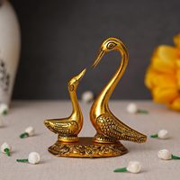 Sculpture de canard baiseur en métal antique Pièce maîtresse élégante pour la maison et le bureau Articles décoratifs