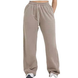 Pantalon de jogging décontracté sur mesure pour homme grande taille, coupe large, en tissu de laine 100 % coton - Product Image 1