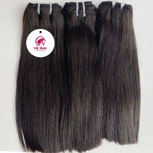 Extensiones de cabello vietnamita negro recto de hueso más vendido, máquina Remy virgen de extremo completo, trama doble, Color más claro, solo rápido - Product Image 2