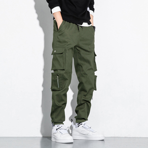 Logo personnalisé OEM Pantalon de jogging taille haute en éponge française pour hommes, coupe fuselée, style utilitaire décontracté avec poche - Product Image 5