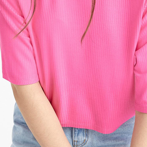 Custom Women's Ribbed T-<b>Shirt</b> Slim Fit Crew Neck Short Sleeve Solid Color Cotton Spandex Summer Casual Ladies Crop Top Tee - Product Image 2