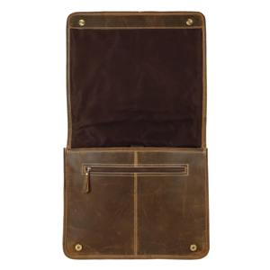 Sac messager en cuir véritable, doux et luxueux, pour ordinateur portable unisexe, bandoulière, sangle de chariot, léger, convient aux ordinateurs portables de 15,6 pouces - Product Image 5